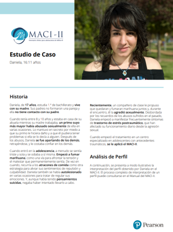 Caso clínico MACI-II | Daniela