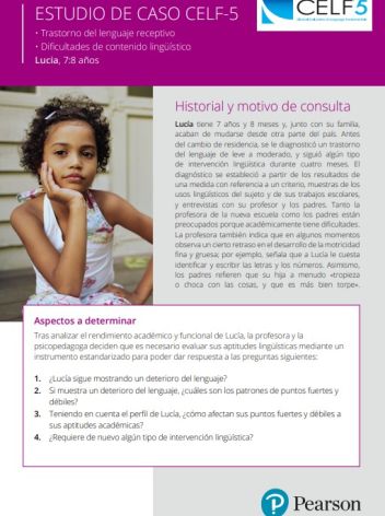 Estudio de Caso: “Trastorno del lenguaje receptivo y dificultades contenido lingüístico
